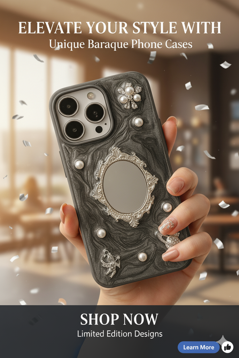 Luxury Retro Mirror Phone case iphone 13 14 15 16 17 pro max