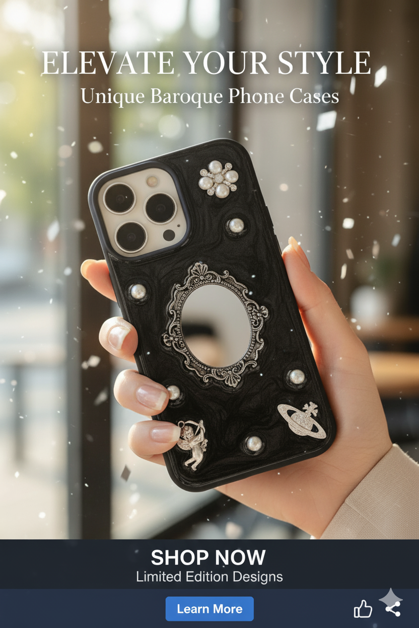 Luxury Retro Mirror Phone case iphone 13 14 15 16 17 pro max