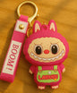 Labubu - Flocked Bunny Wrist‑Strap Keychain